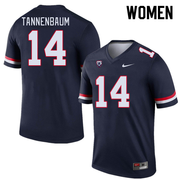 Women #14 Cole Tannenbaum Arizona Wildcats College Football Jerseys Stitched-Navy - Click Image to Close